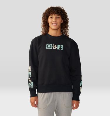Women's Desert Check Pullover Crew, Color: Black, image 13