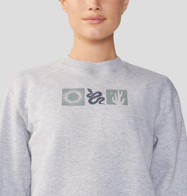 Women's Desert Check Pullover Crew, Color: Hardwear Grey Heather, image 8