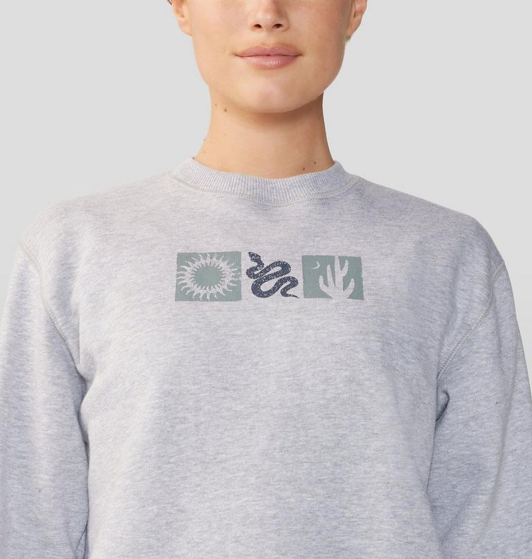 Women's Desert Check Pullover Crew, Color: Hardwear Grey Heather, image 4