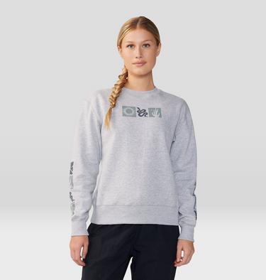 Women's Desert Check Pullover Crew, Color: Hardwear Grey Heather, image 5