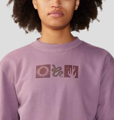 Women's Desert Check Pullover Crew, Color: Dark Daze, image 12
