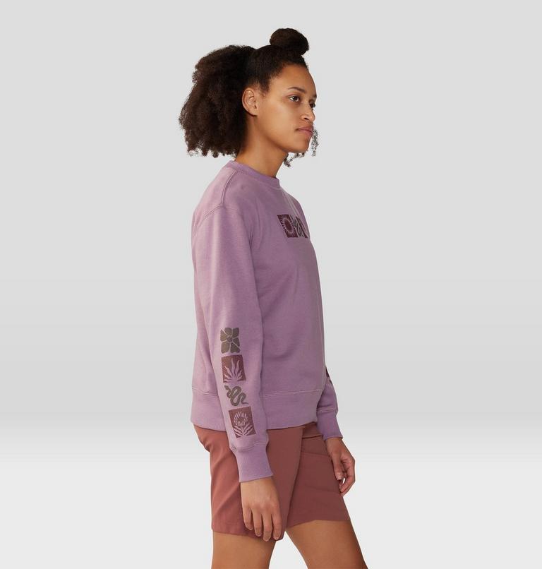 Women's Desert Check Pullover Crew, Color: Dark Daze, image 5