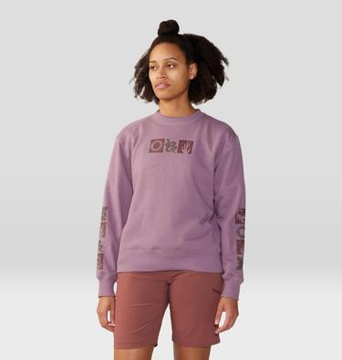 Women's Desert Check Pullover Crew, Color: Dark Daze, image 9