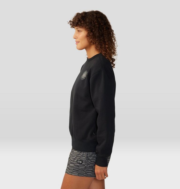 Women's Spiral Pullover Crew, Color: Black, image 3