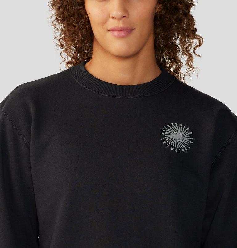 Women's Spiral Pullover Crew, Color: Black, image 4