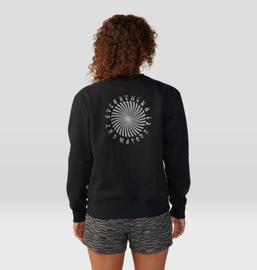 Women's Spiral Pullover Crew, Color: Black, image 6