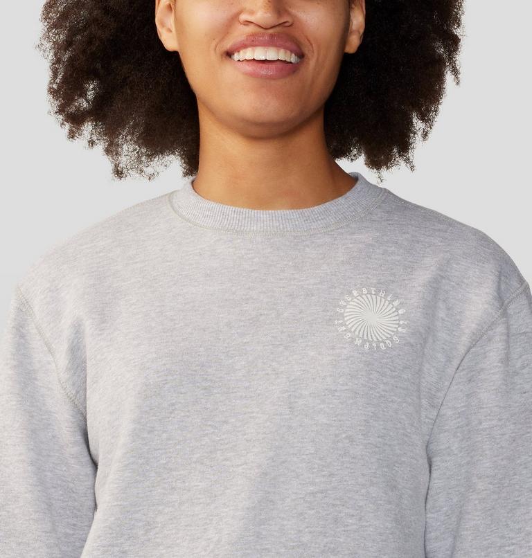 Women's Spiral Pullover Crew, Color: Hardwear Grey Heather, image 4