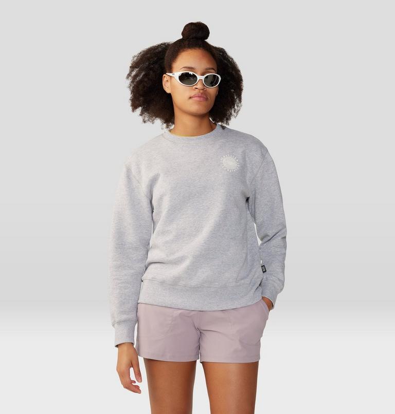 Women's Spiral Pullover Crew, Color: Hardwear Grey Heather, image 6