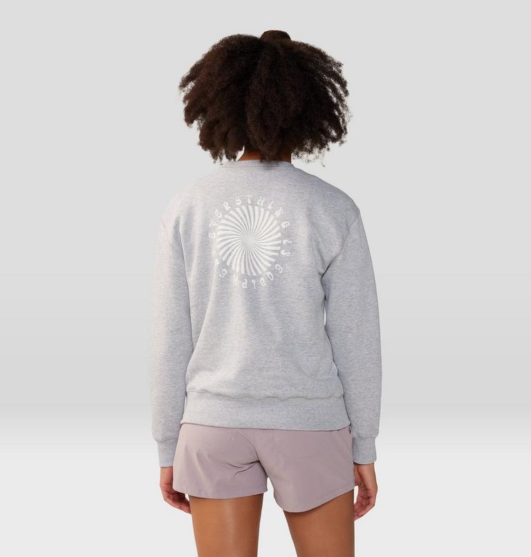 Women's Spiral Pullover Crew, Color: Hardwear Grey Heather, image 2