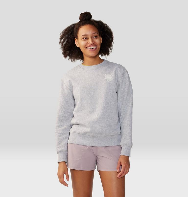 Women's Spiral Pullover Crew, Color: Hardwear Grey Heather, image 1