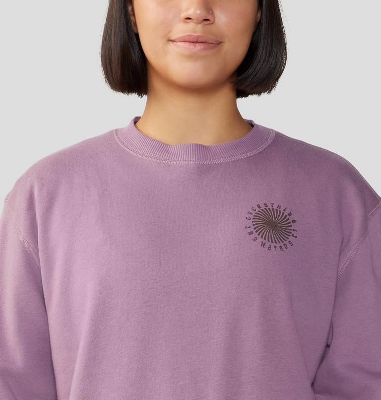 Women's Spiral Pullover Crew, Color: Dark Daze, image 4