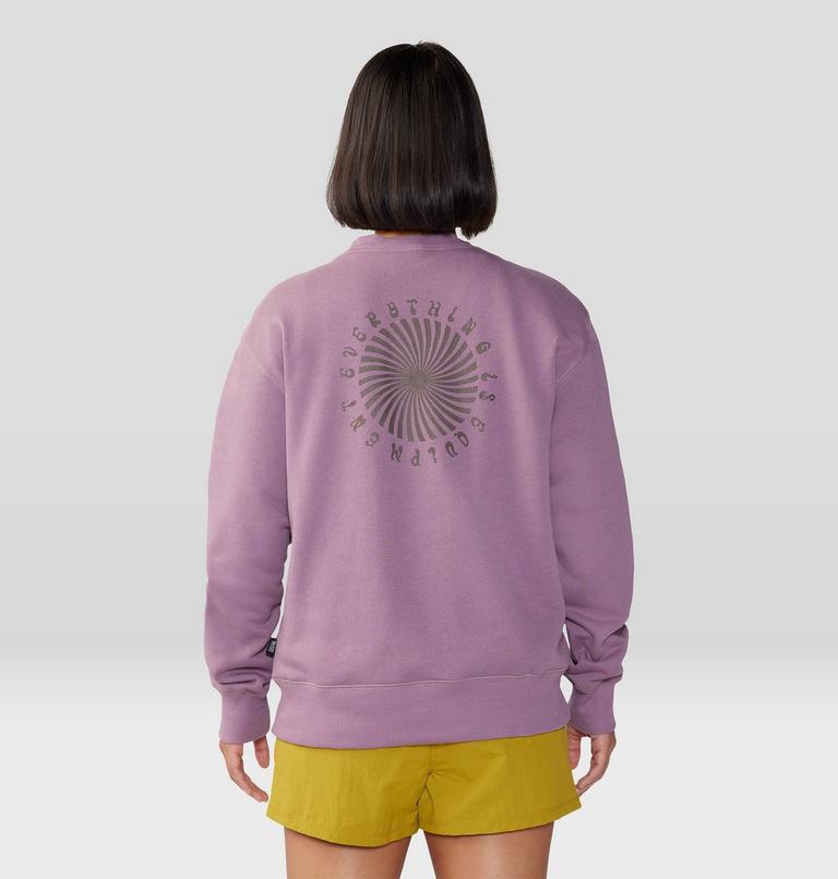 Women's Spiral Pullover Crew, Color: Dark Daze, image 2