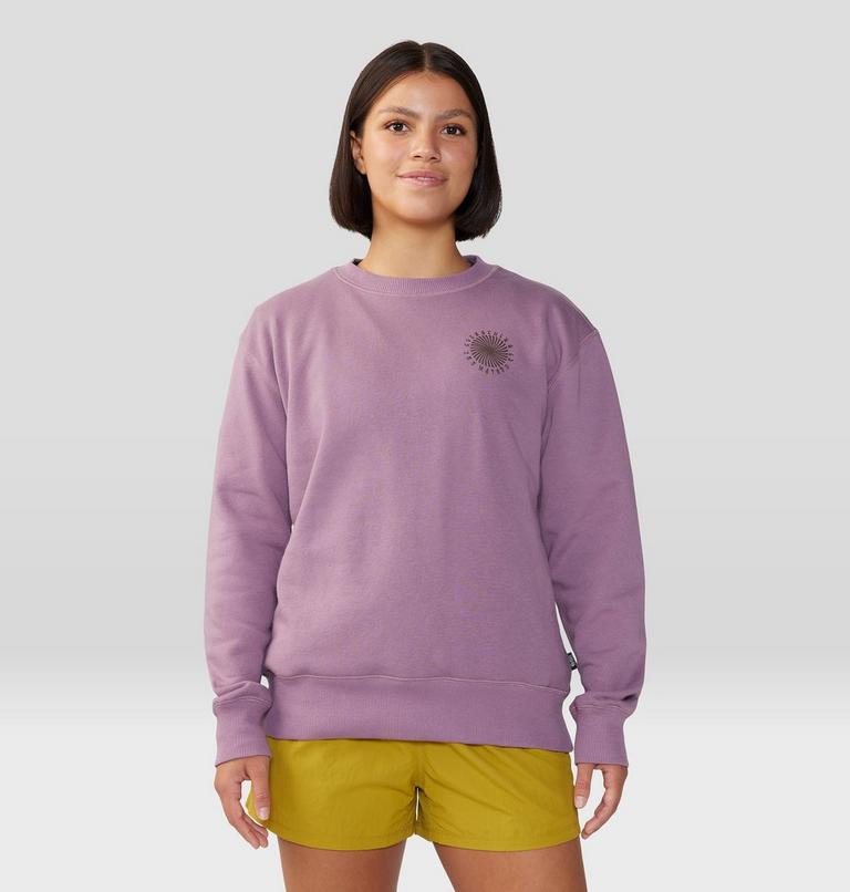 Women's Spiral Pullover Crew, Color: Dark Daze, image 1