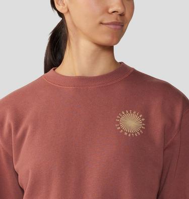 Women's Spiral Pullover Crew, Color: Clay Earth, image 4