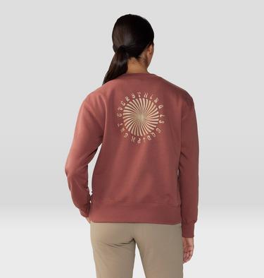 Women's Spiral Pullover Crew, Color: Clay Earth, image 2
