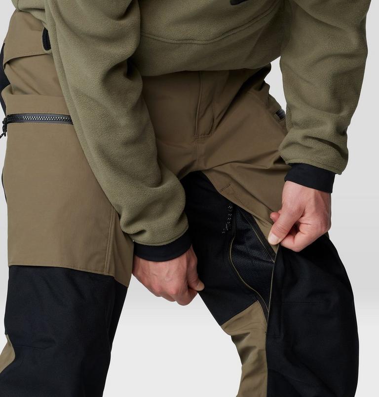 Men's First Tracks Pant, Color: Stone Green, Black, image 7