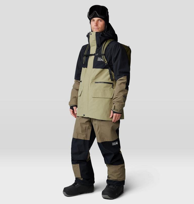 Men's First Tracks Pant, Color: Stone Green, Black, image 12