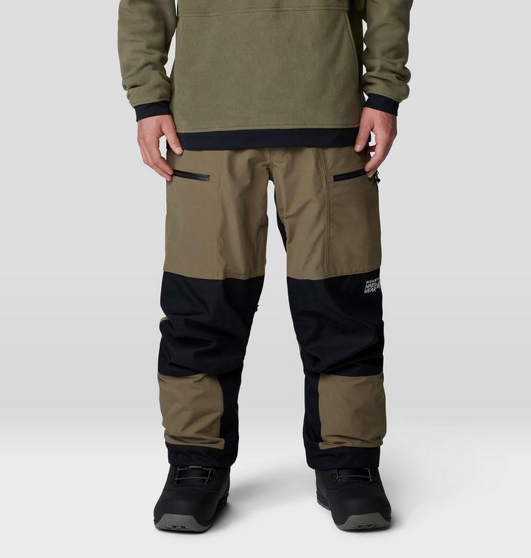 Men's First Tracks Pant, Color: Stone Green, Black, image 1