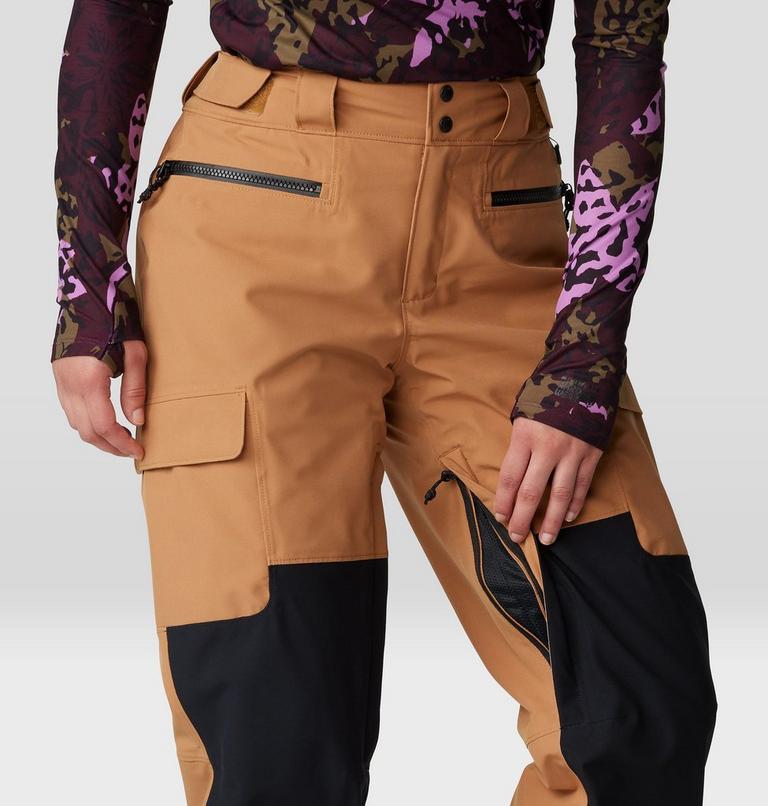 Women's Powder Maven Pant, Color: Copper Clay, Black, image 7