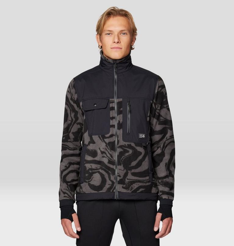 Men's First Tracks Fleece Full Zip Jacket, Color: Volcanic Rockstrata, Black, image 1