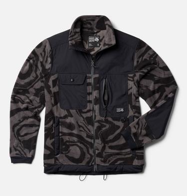Men's First Tracks Fleece Full Zip Jacket, Color: Volcanic Rockstrata, Black, image 7