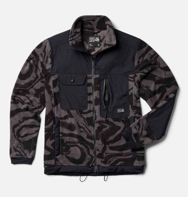 Men's First Tracks Fleece Full Zip Jacket, Color: Volcanic Rockstrata, Black, image 3