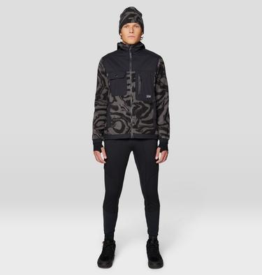 Men's First Tracks Fleece Full Zip Jacket, Color: Volcanic Rockstrata, Black, image 6