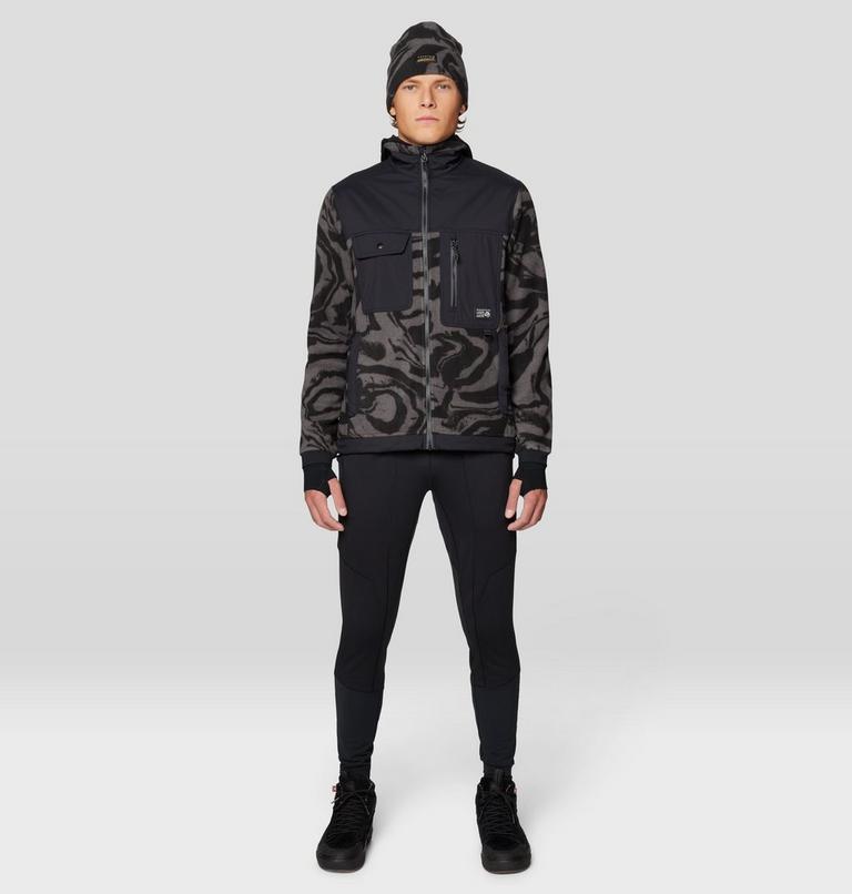 Men's First Tracks Fleece Full Zip Jacket, Color: Volcanic Rockstrata, Black, image 2