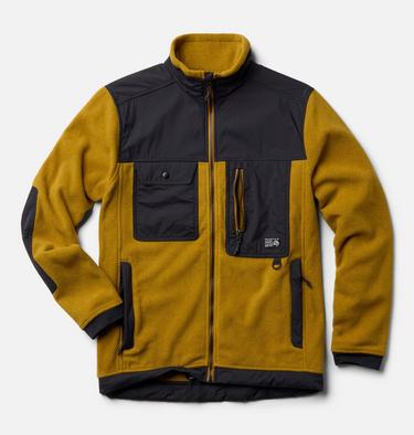 Men's First Tracks Fleece Full Zip Jacket, Color: Olive Gold Heather, Black, image 10