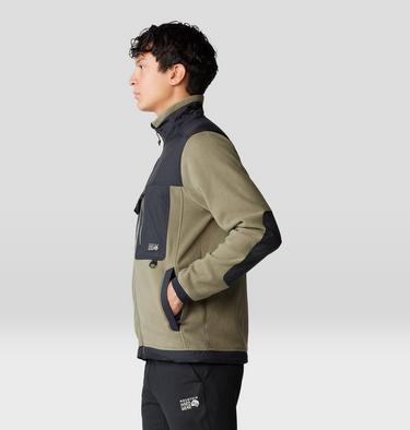 Men's First Tracks Fleece Full Zip Jacket, Color: Stone Green, Black, image 11