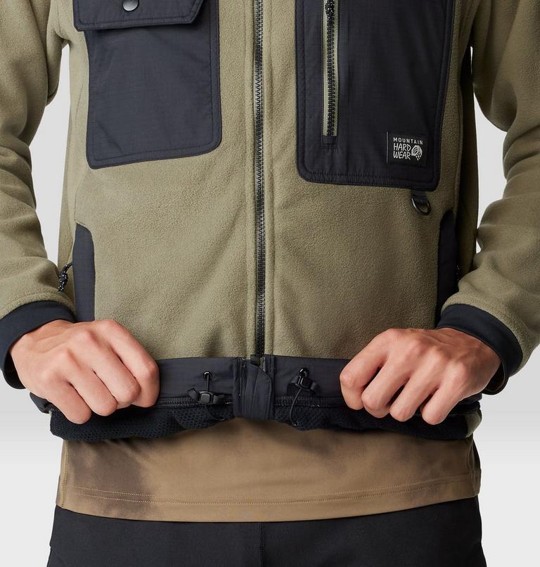 Men's First Tracks Fleece Full Zip Jacket, Color: Stone Green, Black, image 5