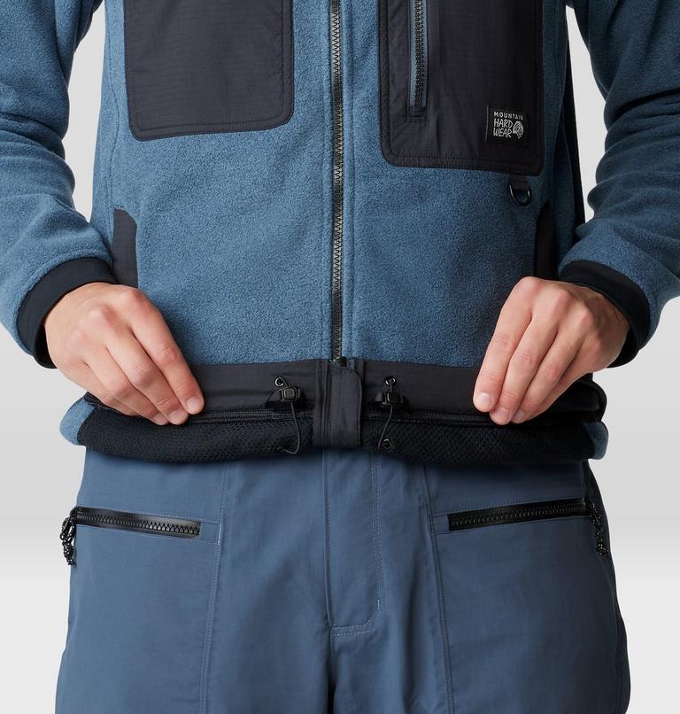 Men's First Tracks Fleece Full Zip Jacket, Color: Moon Blue Heather, Black, image 9