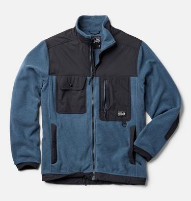 Men's First Tracks Fleece Full Zip Jacket, Color: Moon Blue Heather, Black, image 15