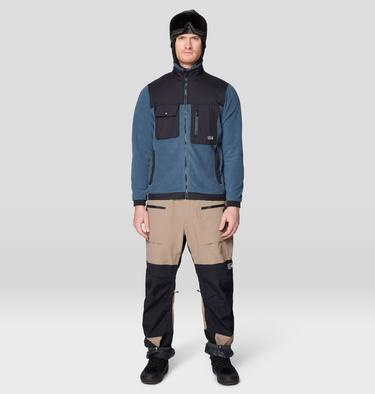 Men's First Tracks Fleece Full Zip Jacket, Color: Moon Blue Heather, Black, image 14