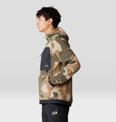 Men's First Tracks Fleece Pullover Hoody, Color: Badlands Heather, Black, image 3