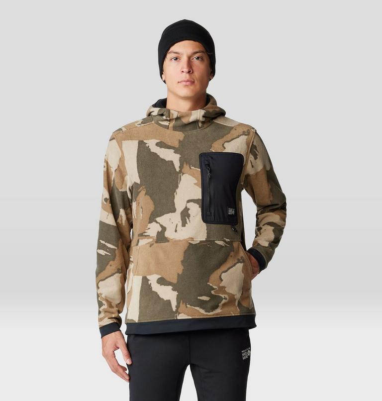 Men's First Tracks Fleece Pullover Hoody, Color: Badlands Heather, Black, image 6