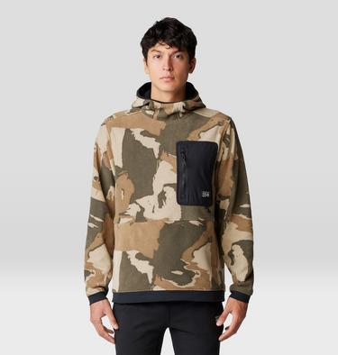 Men's First Tracks Fleece Pullover Hoody, Color: Badlands Heather, Black, image 1