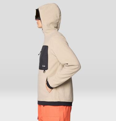 Men's First Tracks Fleece Pullover Hoody, Color: Badlands Heather, Black, image 8