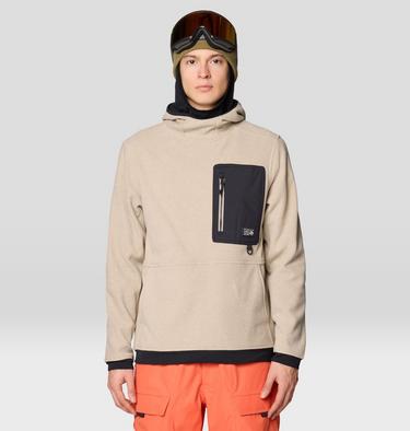 Men's First Tracks Fleece Pullover Hoody, Color: Badlands Heather, Black, image 5