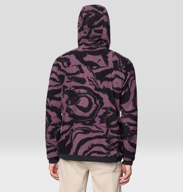 Men's First Tracks Fleece Pullover Hoody, Color: Dusty Purple Rockstrata, Black, image 12