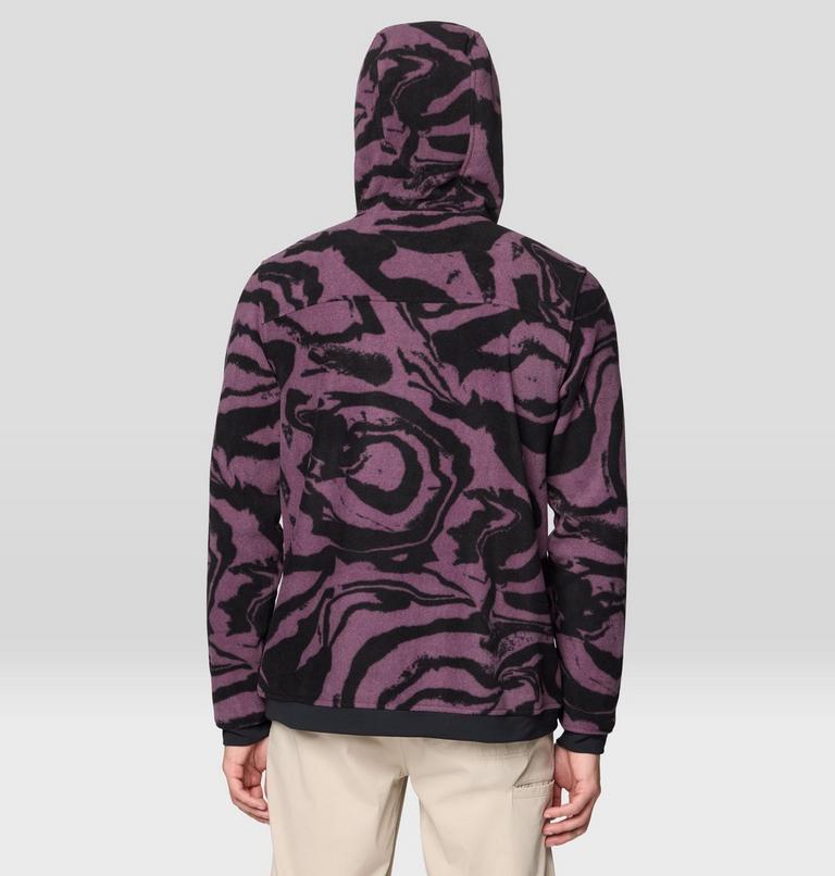 Men's First Tracks Fleece Pullover Hoody, Color: Dusty Purple Rockstrata, Black, image 4