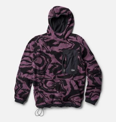 Men's First Tracks Fleece Pullover Hoody, Color: Dusty Purple Rockstrata, Black, image 11