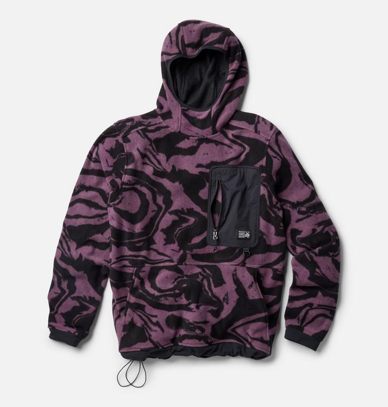 Men's First Tracks Fleece Pullover Hoody, Color: Dusty Purple Rockstrata, Black, image 3