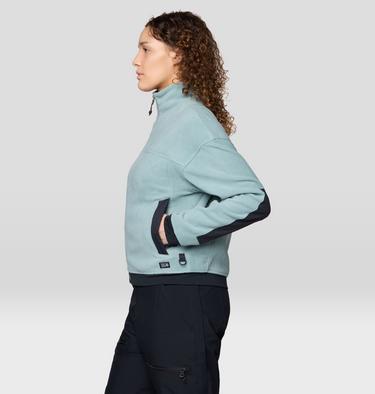 Women's Powder Maven Fleece Full Zip Jacket, Color: Blue Sage, Black, image 7