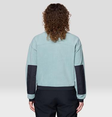 Women's Powder Maven Fleece Full Zip Jacket, Color: Blue Sage, Black, image 6