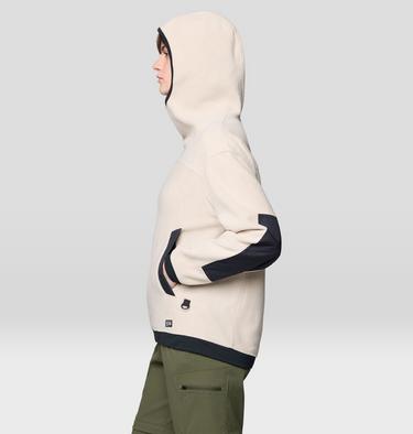 Women's Powder Maven Fleece Pullover Hoody, Color: Fossil, Black, image 7