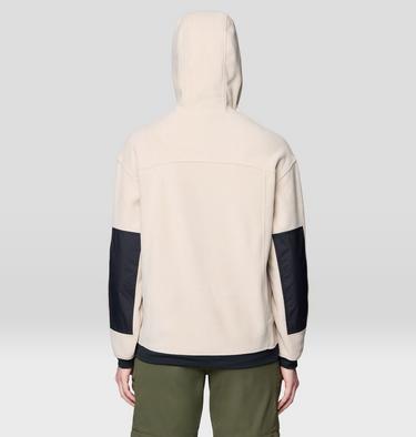 Women's Powder Maven Fleece Pullover Hoody, Color: Fossil, Black, image 4