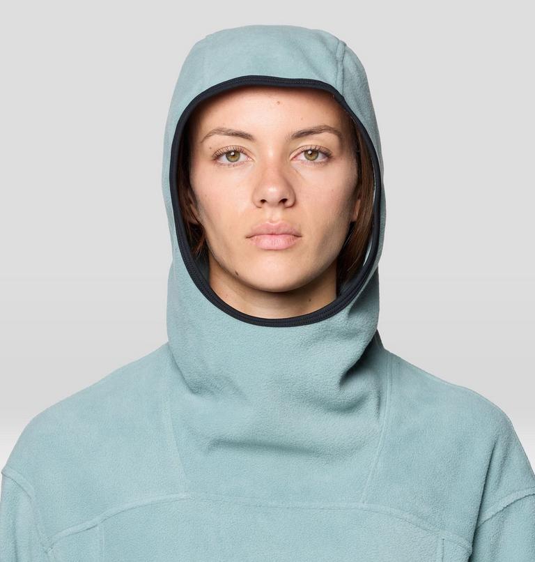 Women's Powder Maven Fleece Pullover Hoody, Color: Blue Sage, Black, image 5