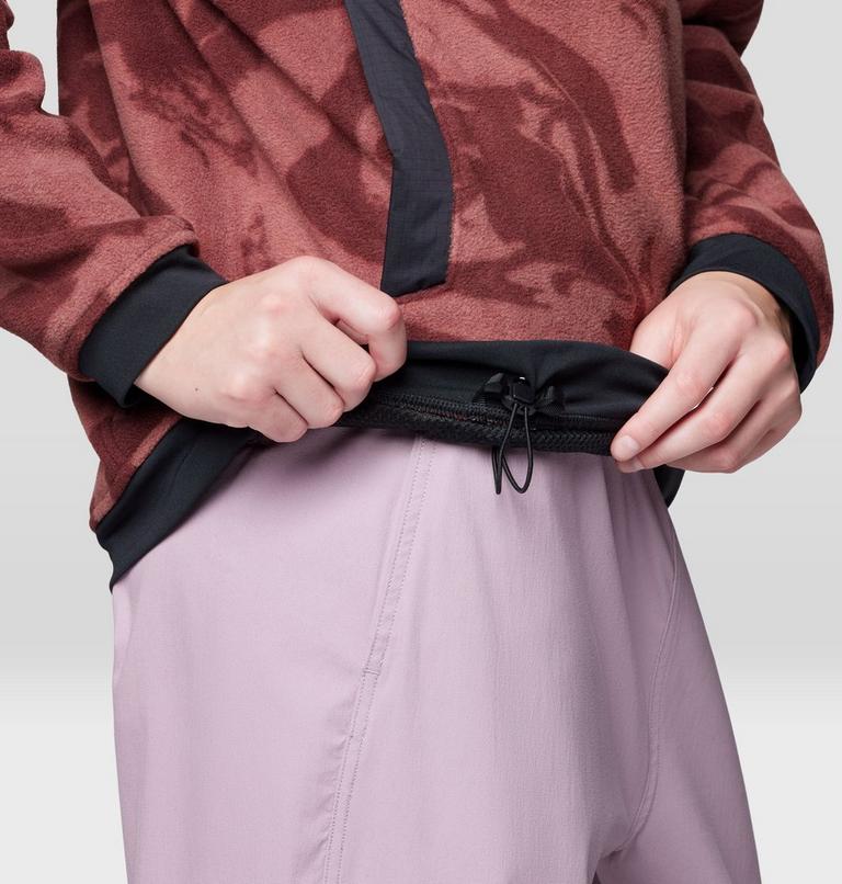 Women's Powder Maven Fleece Pullover Hoody, Color: Bourbon Brown Rockstrata, Black, image 5