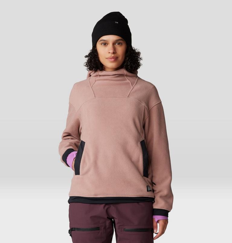Women's Powder Maven Fleece Pullover Hoody, Color: Smoky Quartz, image 6